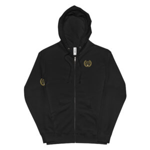 Unisex fleece zip up hoodie